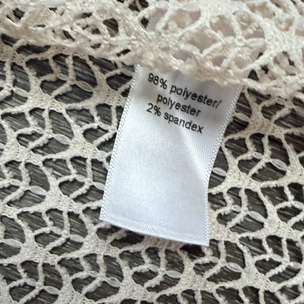 MAURICES Women's Medium Short Sleeve Crochet, Cottage Core, Victorian Cardigan - Picture 2 of 3